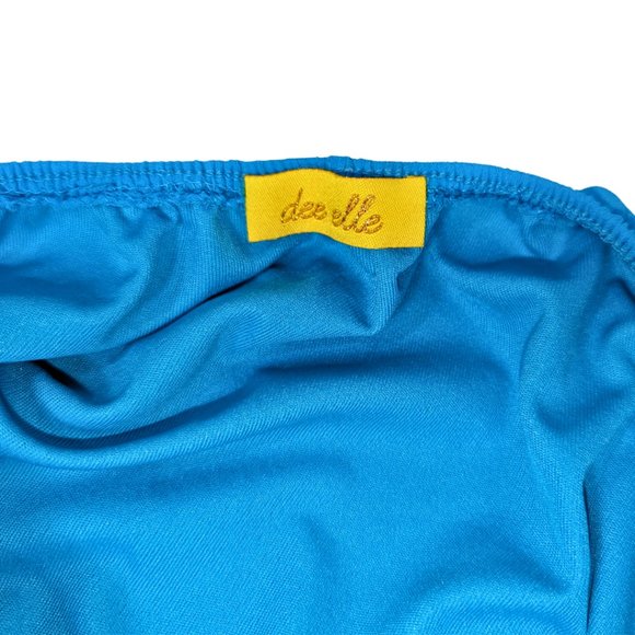 Nordstrom Dee Elle XS Aqua Blue Backless Sleeveless V-Neck Lined Dress - Picture 9 of 11